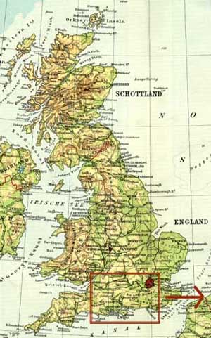 Karte von England